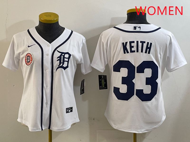 Women Detroit Tigers 33 Keith White Game 2025 Nike MLB Jersey style 3